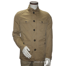 Jaqueta Casual Multi-bolso Jacket Collar Men Slim Fit Casaco de Inverno